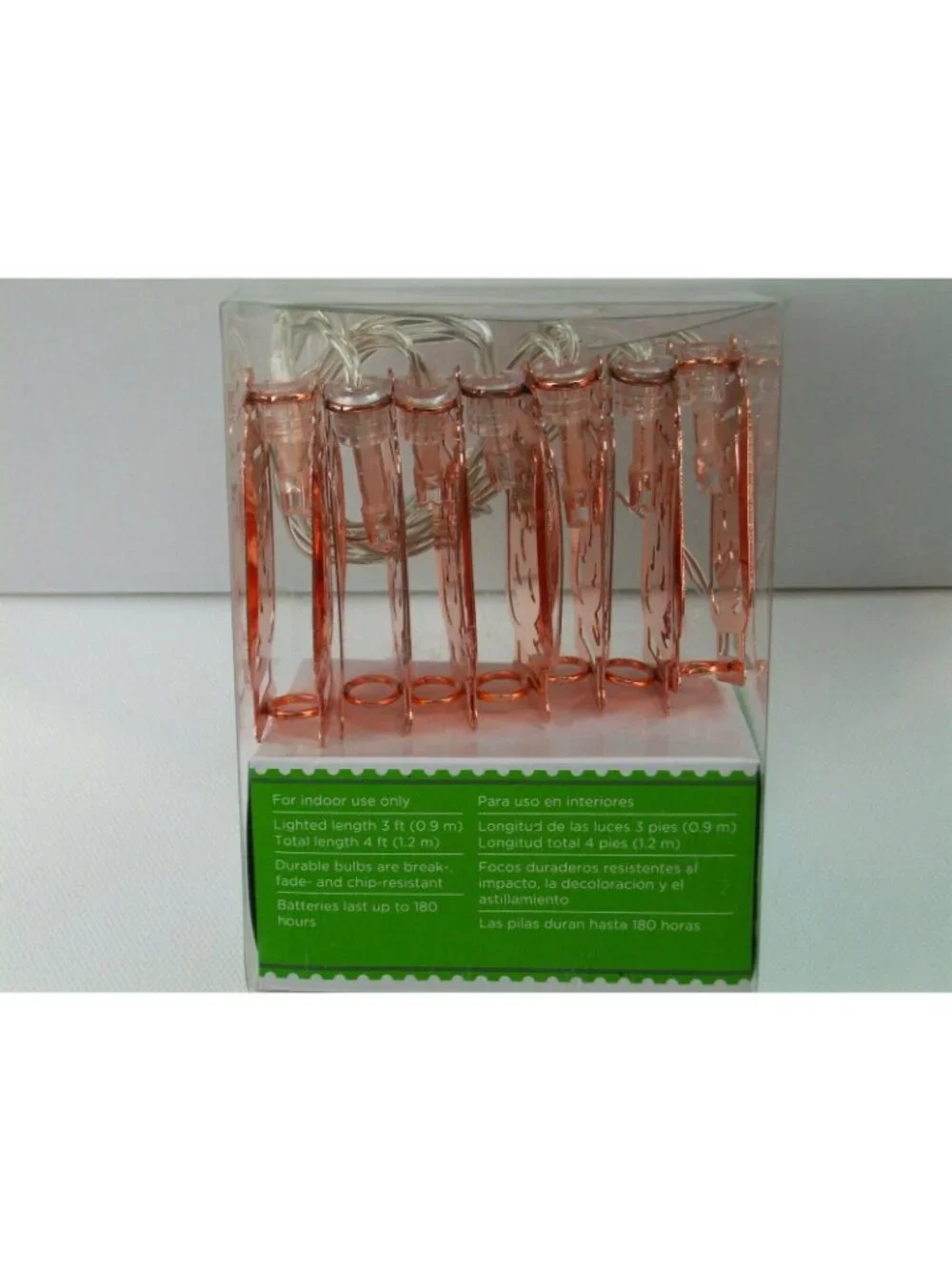 Holiday LED 7 Warm White Christmas Copper Metal Lantern Lights String Battery